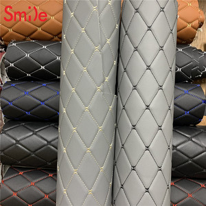 Cuir en éponge PVC pour le rembourrage des sièges de voiture, matériau de revêtement, tapis de sol de voiture 3D 5D, cuir à grain diamant - Product Image 3