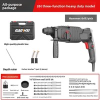 Ensemble d'Outils de Perçage à Percussion Électrique Filaire, 220 V, Vitesse Variable, 760 Watts, Portable, Meilleure Vente