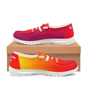 Thương hiệu mới chất lượng cao ren lên giày lười interestprint thời trang nghệ thuật Sneaker Loafer Giày giản dị thoải mái phẳng dropshipping Giày