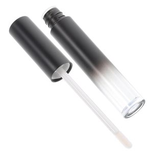 Unique Design CP02-1245 New <b>Black</b> White Gradient Slim Plastic Cosmetic Lip Gloss & Mascara <b>Pump</b> Cap Empty Tube with Hot Stamping - Product Image 1