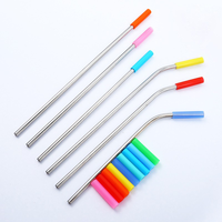 Ensemble de pailles en acier inoxydable de qualité alimentaire, personnalisables, réutilisables, élégantes et lavables, pour bars, fêtes et cadeaux