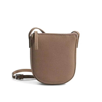 Bolso Bandolera Mini Minimalista de Cuero Genuino con Correa Ajustable, Bolso de Hombro Pequeño Tipo Cubo, Bolso Cruzado para Teléfono
