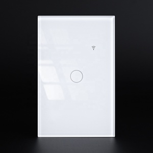 Tuya Smart Life APP kontrol kami standar Putih Hitam abu-abu emas kaca antigores papan modul 1 Gang Smart WiFi <span class=keywords><strong>Switch</strong></span> untuk rumah - Product Image 1