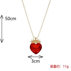 מודלים נפץ שרשרת לב אדום של ילדרניםשרשרת לב אדומה וזהב הכתר כתר סט מלכת לבבות עבור בנות העשרה ליל כל הקדושים - Product Image 4
