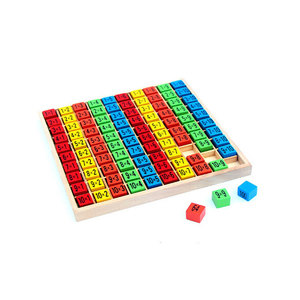 Tavola della moltiplicazione stampata su legno, giocattolo educativo per bambini, matematica in legno. - Product Image 5