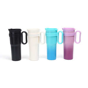 Mug de voyage isotherme en acier inoxydable Creative Giant 40oz avec poignée, portable, écologique, pour voiture - Product Image 4