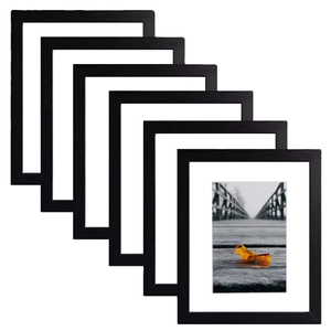Elegant Modern Black Iron MDF Photo Wall <strong>Frames</strong> <strong>with</strong> Embossing <strong>Printing</strong> and Gift Hanging - Product Image 4