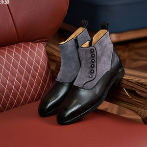 <b>Men's</b> British retro handcrafted casual shoesClassic British retro leather <b>boots</b> <b>for</b> <b>men</b> - Product Image 4