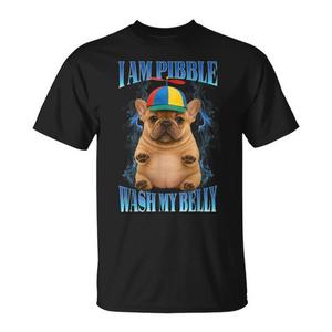 Camiseta con meme de Pit Bull Dog: I Am Pibble Wash My Belly - Product Image 1