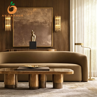 Sofa Seksional Kain Kontemporer untuk Ruang Tamu, Furnitur Modern, Sofa yang Dapat Dikustomisasi, Bantal Empuk untuk Kantor atau Villa