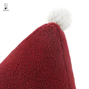 Travesseiro de Papai Noel em forma de triângulo para decoração de casa, travesseiro de pelúcia ultra macio