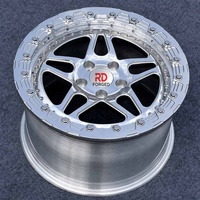 Rines Personalizados para Carreras de Drag, 5x112, 5x114.3, 5x120, 5x4.75, 5 Radios, Pulidos, Forjados, con Beadlock, para Corvette C8, C10, BMW, Mustang