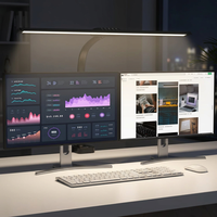 Lampe de bureau LED ABS style nordique, moderne et simple, avec abat-jour flexible de 80 cm, lampe électrique à col de cygne, lumière de lecture et d'étude protectrice pour les yeux