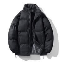 Veste en duvet à fermeture éclair en daim de haute qualité pour hommes, au prix de gros