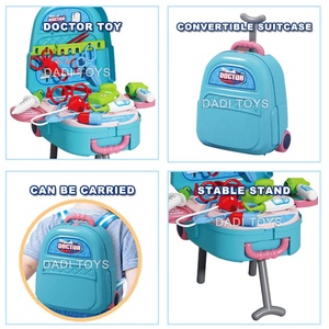 Valise à roulettes 4 en 1 Sac à dos Ensemble médical de docteur Jouets de docteur Jouets éducatifs de jeu de rôle de docteur pour enfants - Product Image 3