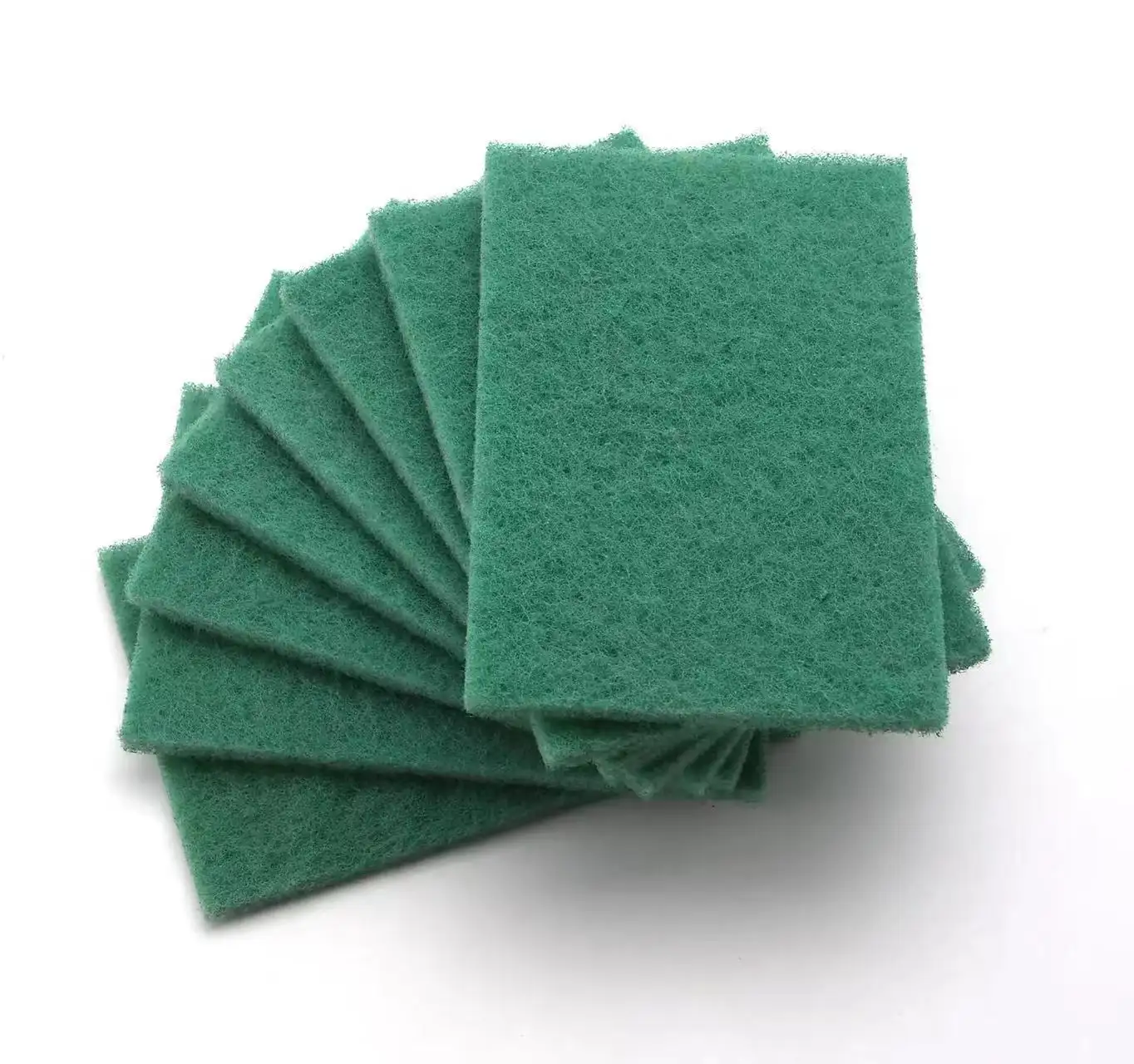 Kitchen Scour Pad Heavy Duty Cleaning Scrub Pads green fabric fiber cloth