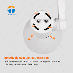 Giá Tốt Theo Dõi Ánh Sáng Bề Mặt <span class=keywords><strong>LED</strong></span> <span class=keywords><strong>Par30</strong></span> Ceil Đèn Tại Chỗ 360 Độ Có Thể Điều Chỉnh Tracklight Với Adapter Cho 2 3 Dây Theo Dõi Ánh Sáng - Product Image 4