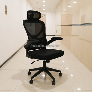 Poltrona Direzionale Girevole Ergonomica da <span class=keywords><strong>Ufficio</strong></span> Regolabile in <span class=keywords><strong>Tessuto</strong></span> con Gambe in Acciaio Inossidabile - Product Image 5