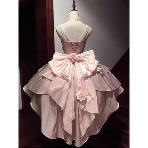 Robe Lolita de princesse JSK rose, robe de fête, naturelle, antistatique, longueur au sol, <span class=keywords><strong>petite</strong></span> fleur, anniversaire, fuite, mignonne, douce - Product Image 3