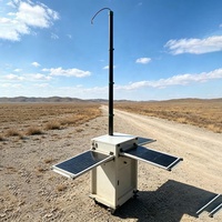Caméra de surveillance solaire mobile 24h/24, cube de surveillance solaire mobile pour la surveillance des forêts et des fermes