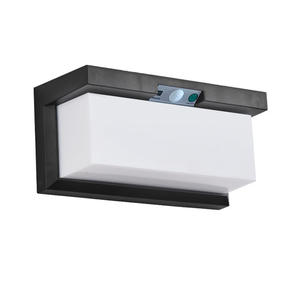 ModernGarden Lámpara de pared LED con energía solar Sensor PIR impermeable para exteriores Montaje en pared Cuerpo de PC Fábrica al por mayor 3000K Color - Product Image 1