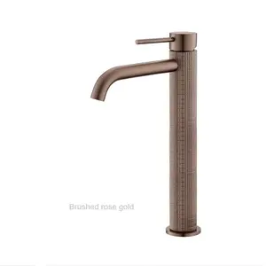 Aida Solid Brass Basin Commercial Faucet Mixer Concave And Convex Regular Line Design Basin Faucet Brass Mixer Tall Basin Faucet