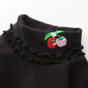 Maglia calda a collo alto autunno in puro cotone da ragazza YOKIDS a maniche lunghe, vestiti autunnali da bambino medio a grandi - Product Image 3