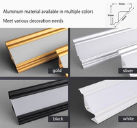 Offres Spéciales plafond profilé en aluminium monté en surface PC diffuseur Led canal barre bande lumière coin supérieur lumineux gypse ligne lampe