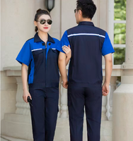 Chemise de travail en coton respirante à manches courtes personnalisée pour l'été, haute visibilité, pour chauffeur, construction, mécanicien, uniforme de travail