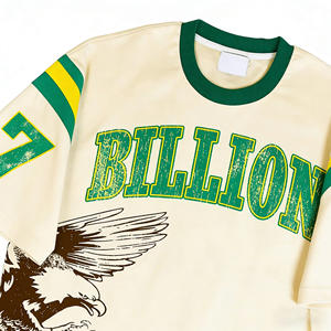 Camiseta Masculina Personalizada com Logotipo em Algodão Estilo Hip Hop, com Estampa Marcante, Pesada, Lavada com Ácido, de Luxo, Streetwear, Cropped Superdimensionada e Boxy - Product Image 2