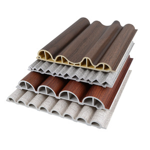 Pannello Moderno in WPC con Motivo a Graticolatura e Venature del Legno, Semicircolare e Arcuato per <span class=keywords><strong>Pareti</strong></span> di Fondo e Soffitti - Product Image 5
