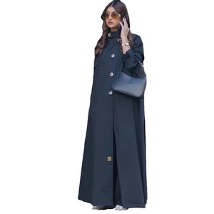 2025 all'ingrosso autunno e inverno nuova moda elegante temperamento <span class=keywords><strong>trench</strong></span> da <span class=keywords><strong>donna</strong></span> retrò britannico - Product Image 5