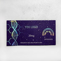 Étiquettes personnalisées imperméables autocollantes pour bouteilles en verre, impression holographique, 3ml 5ml 10ml, emballage holographique en verre