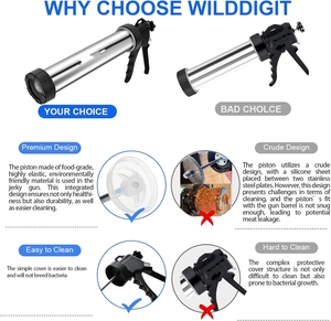 Pistola Profesional para Hacer Cecina de 3.ª Generación 2.1 LB, Embutidora de Salchichas, Máquina para Hacer Cecina de Acero Inoxidable, Pistola para Cecina, Pistola para Hacer Cecina de Res - Product Image 2