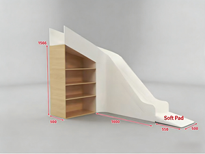 Camas Infantiles de Lujo con Materiales Ecológicos, Muebles de Dormitorio, Camas <span class=keywords><strong>Montessori</strong></span> con Tobogán en Forma de Arco y Armario de Almacenamiento - Product Image 4