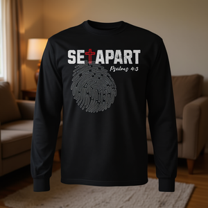 Set Apart Psalms 4 3 Camiseta de manga larga con estampado de Jesús - Product Image 3