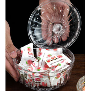 <span class=keywords><strong>Vajilla</strong></span> de <span class=keywords><strong>policarbonato</strong></span> para alimentos, frasco de plástico para frutos secos, caramelo, azúcar, aperitivos, transparente, con tapa, bandeja para fruta, regalo de boda - Product Image 2