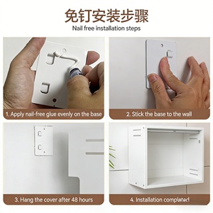 Cubierta para Calentador <span class=keywords><strong>de</strong></span> Agua a <span class=keywords><strong>Gas</strong></span>, Organizador <span class=keywords><strong>de</strong></span> Pared con Panel Perforado para Ocultar Tuberías <span class=keywords><strong>de</strong></span> <span class=keywords><strong>Gas</strong></span> Natural, Almacenamiento <span class=keywords><strong>de</strong></span> Cocina - Product Image 2