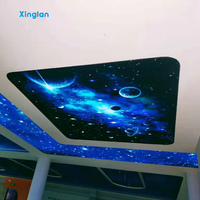 Boîte à lumière LED en tissu sur mesure, boîte à lumière publicitaire avec film de plafond tendu pour l'affichage en magasin