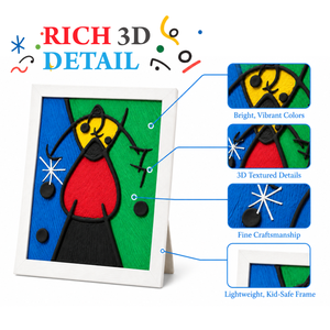 Kit de Peinture en Argile 3D pour Cadre Photo, Vase et Relief Floral, Non Toxique, Décoration Maison DIY, Cadeau pour Enfants, Vente en Gros, OEM - Product Image 3