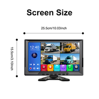 Système de surveillance de véhicule 4CH, caméra de vision nocturne LED AHD 1080P étanche, lecteur MP5 10,1 pouces, enregistreur DVR pour voiture, camion, bus, fourgonnette