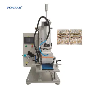 스크래치 카드 평면 병 파우치 화장품 가방 0.5mm 반자동 라벨링 스티커 기계