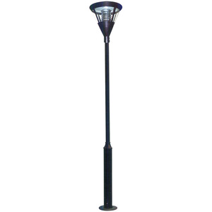 Lampadaire extérieur traditionnel super lumineux en alliage d'aluminium LED, étanche, blanc chaud 3500K, forme carrée, montage en surface pour jardin - Product Image 3