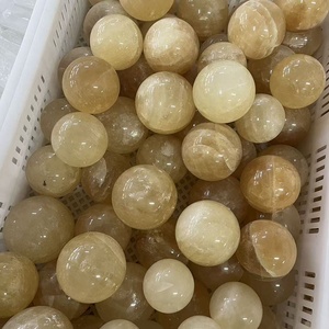 Venta al por Mayor de Bolas de Calcita Amarilla Natural de 8 cm, Pulimentadas, de Alta Calidad, para Decoración, Bola de <span class=keywords><strong>Cristal</strong></span> - Product Image 1