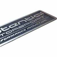 Plaque de nom en métal noir gravée sur mesure, plaque de nom en acier inoxydable embossée avec logo pour machine