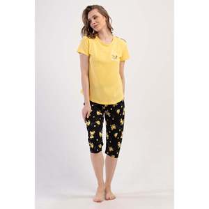 Combinaison de nuit ovale à manches courtes et col rond pour femmes - Product Image 4