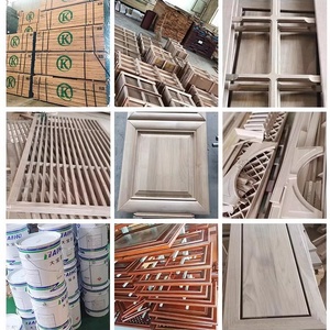 אי מטבח בצורת L מעץ אלון אדום אמריקאי, ארונות מטבח משולבים מעץ מלא בהתאמה אישית, גימור בצבע עץ מלא - Product Image 6