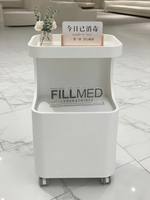 Chariot de rangement moderne en plastique pour salon de beauté, chariot utilitaire mobile à 4 roues pour salon de coiffure