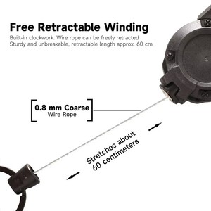 พวงกุญแจแบบยืดหดได้หัวล็อกนิรภัยแบบพกพา EDC ทำจากโลหะใช้แขวนได้อย่างรวดเร็วกลางแจ้งตั้งแคมป์เดินป่า - Product Image 5