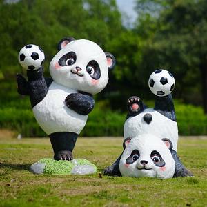 बड़े पैमाने पर आउटडोर कार्टून पांडा मूर्तिकला किंडरगार्टन सुंदर स्पॉट लॉन परिदृश्य स्केच गार्डन सजावट गहने - Product Image 4